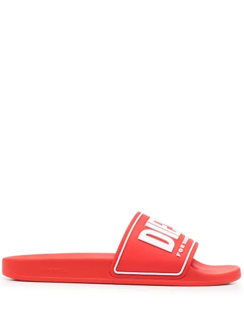 Diesel Sa-Mayemi CC logo-embossed slides Red Y02801P4441