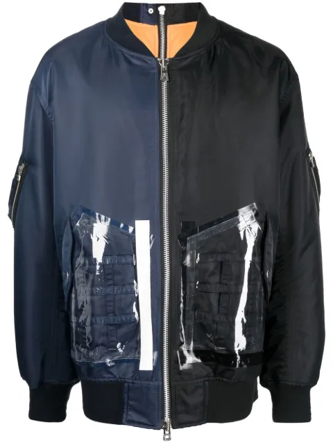 Takahiromiyashita The Soloist Oversized two-tone flight jacket Black sj0009SS22