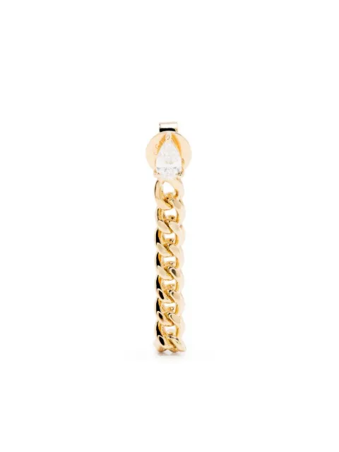 Anita Ko 18kt yellow gold cuban link diamond loop earring Gold AKECBLPYG