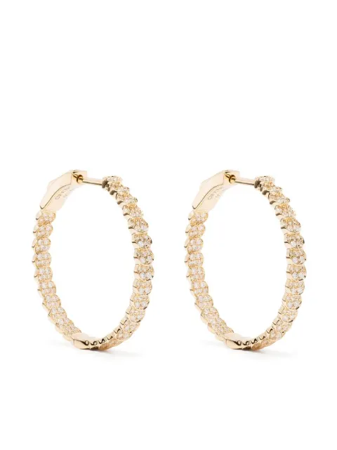 Anita Ko 18kt yellow gold Luna diamond hoop earrings Gold AKEDLHYG