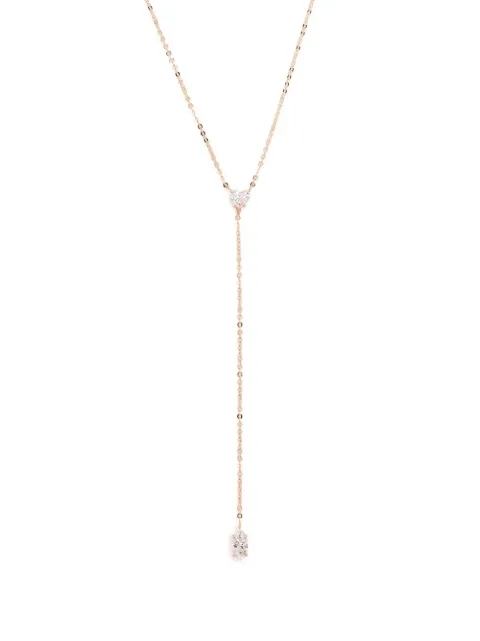 Anita Ko 18kt rose gold diamond lariat necklace Pink AKLARHMRG