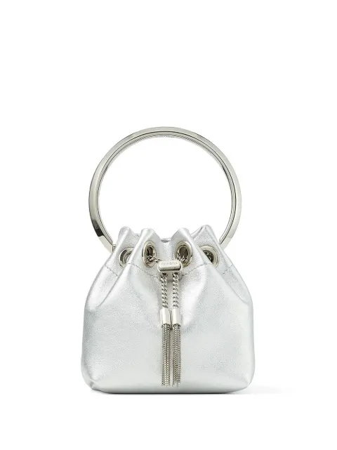 Jimmy Choo Bon Bon micro bucket bag Silver MICROBONBONMNA