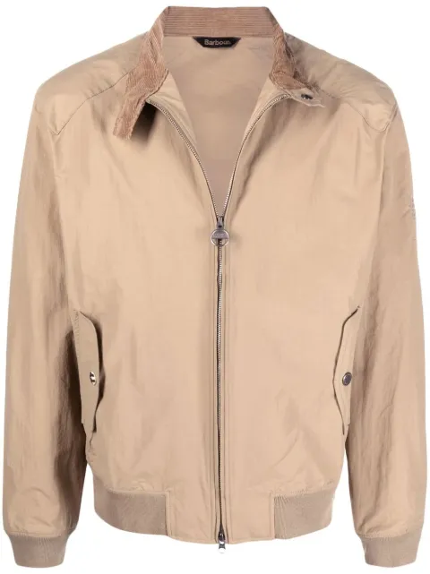 Barbour zip-up bomber jacket Neutrals MCA0427BE31