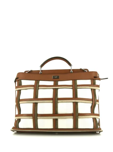 Fendi Pre-Owned Peekaboo panelled handbag Brown 386733
