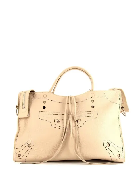 Balenciaga Pre-Owned Blackout City handbag Neutrals 387043