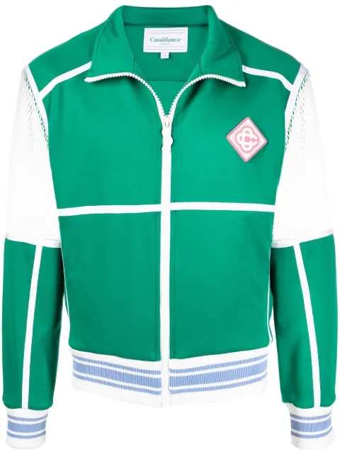 Casablanca panelled bomber jacket Green MS22JTP041