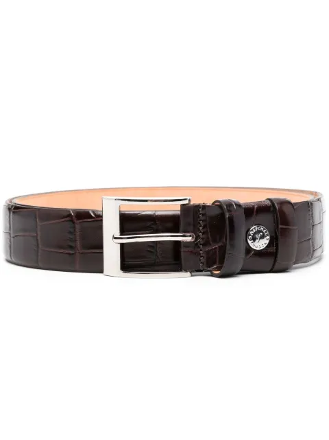 Aspinal Of London crocodille-effect embossed belt Brown 007012700010016