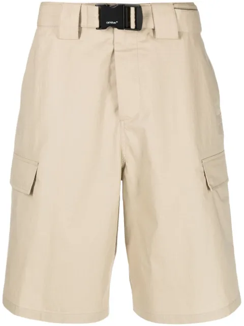 Off-White high-waisted Bermuda shorts Neutrals OMCB059S22FAB0011700