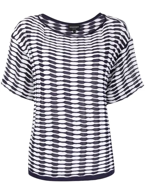 Emporio Armani textured-knit T-shirt White 3L2M8E2J5LZ