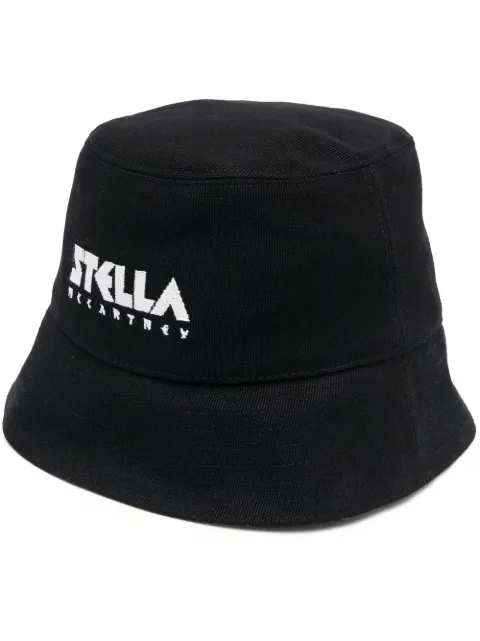 Stella McCartney embroidered-logo bucket hat Black 900453WP0041