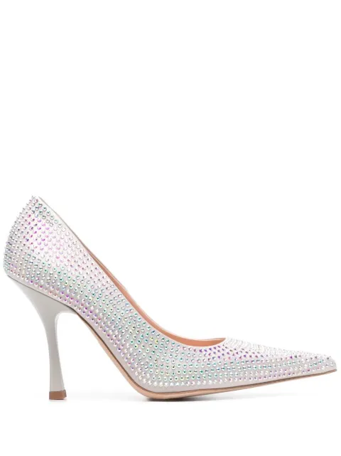 LIU JO x Leonie Hanne crystal-embellished 100mm pumps Grey SA2707TX001