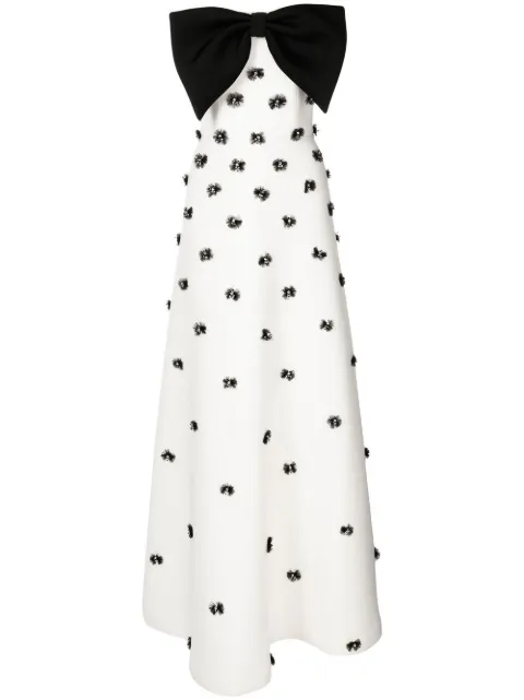 Saiid Kobeisy beaded evening dress White RTWSS2261