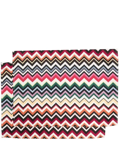 Missoni Home striped table cloth set of 2 Red 1B4TV00507