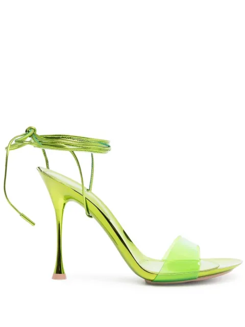 Gianvito Rossi 95mm leather heeled sandals Green G3218795CROGNK