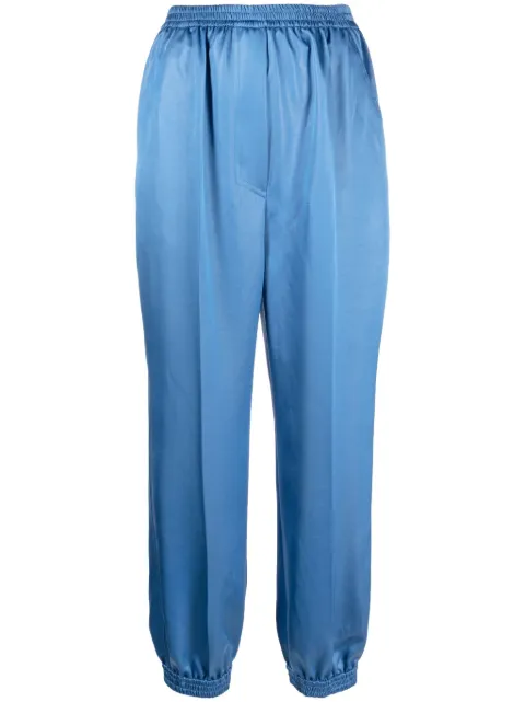 Nanushka tapered satin trousers Blue NW22SSPA00457