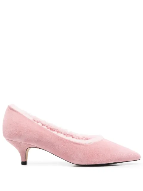 Age of Innocence Juliette shearling low-heel pumps Pink SS22JULIETTEPINK