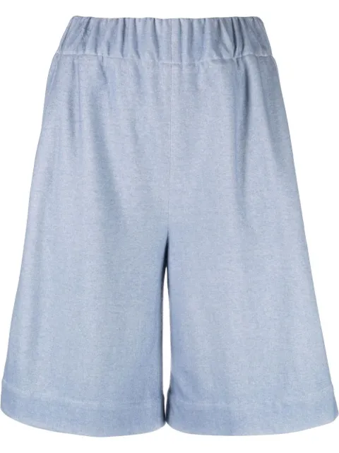 Colombo fine-knit knee-length shorts Blue PA00423TCM008010C01