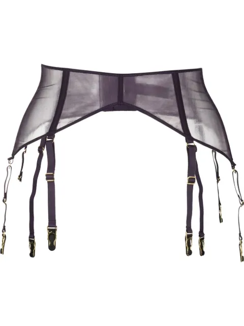 Maison Close sheer garter belt Purple 560711