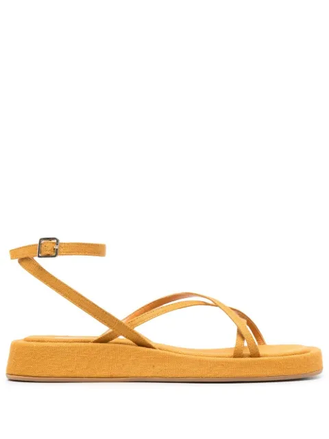 GIABORGHINI Rosie strappy flat sandals Yellow ROSIE164700