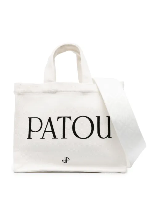 Patou small Patou canvas tote bag White AC0250076090C