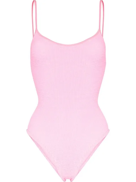 Hunza G Pamela crinkle swimsuit Pink PAMELASWIMCRINKLE