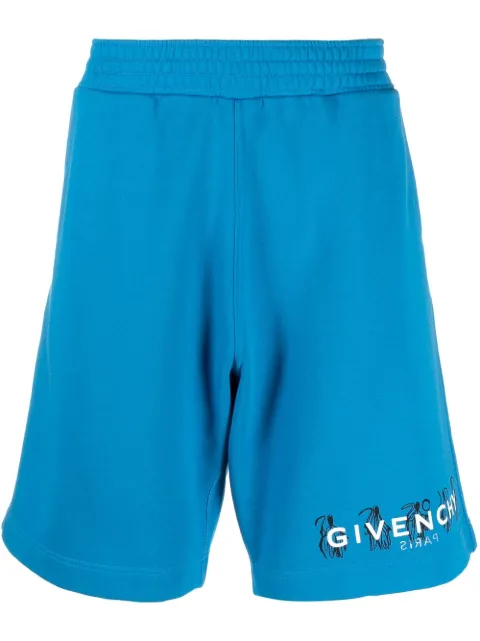 Givenchy x Josh Smith logo print shorts Blue BM511S3Y6V