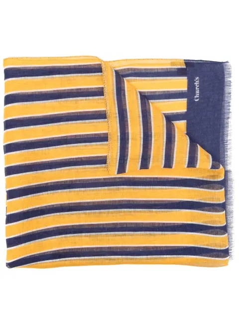 Church's striped linen scarf Blue R0141100