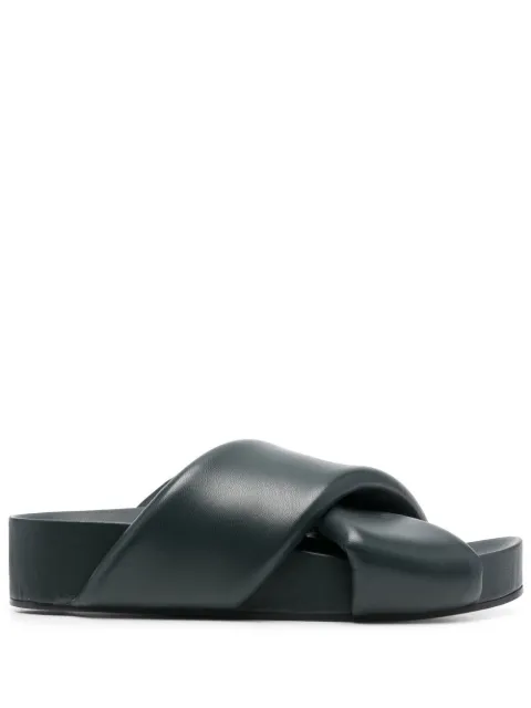 Jil Sander crossover toe-strap sandals Green JS38044A15202