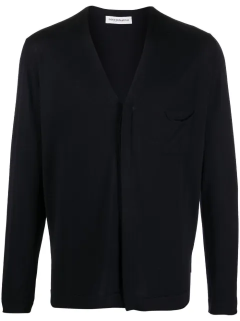 GOES BOTANICAL V-neck merino cardigan Blue 115