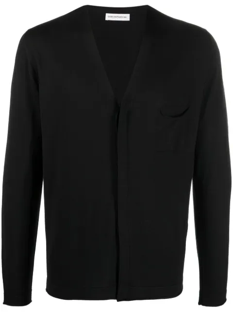 GOES BOTANICAL V-neck button merino cardigan Black 115
