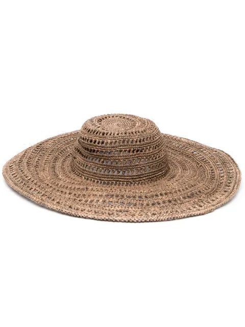 IBELIV raffia woven sun hat Brown MIARO