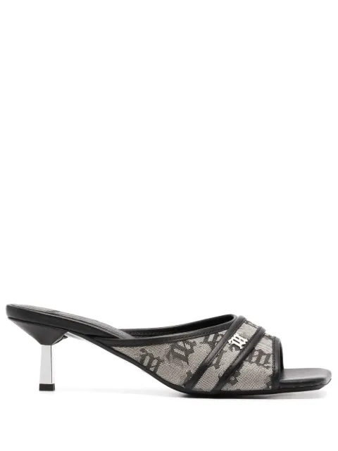 MISBHV 70mm monogram open-toe mules Neutrals 022BW901