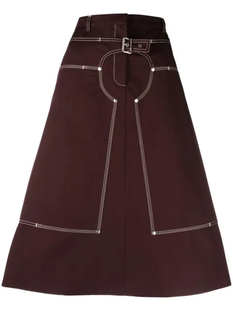 Stella McCartney A-line midi skirt Brown 6300123AU450