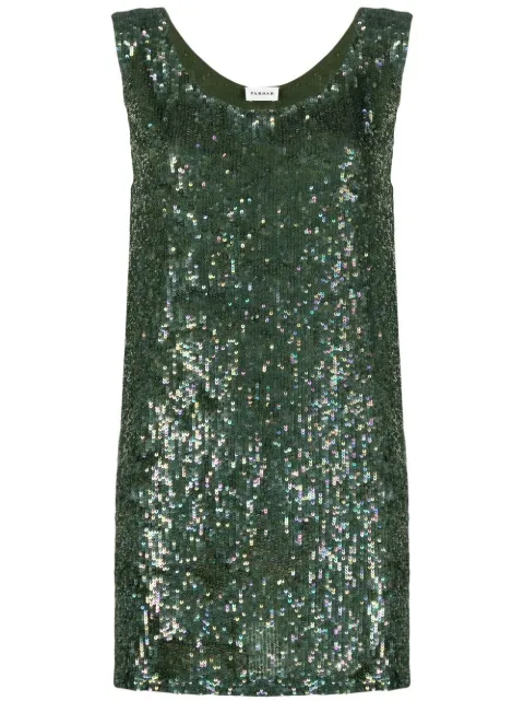 P.A.R.O.S.H. sequin-embellished sleeveless top Green D310927