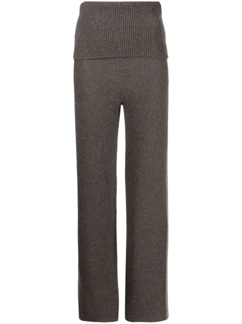 Off-White Languid straight leg knitted trousers Grey OWHG012C99KNI0010707