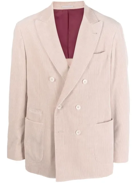 Brunello Cucinelli double-breasted corduroy blazer Neutrals MQ4357BBDC2790