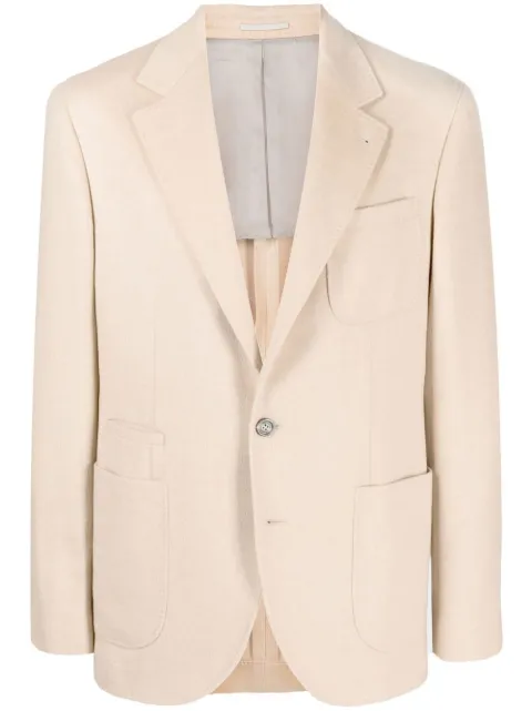 Brunello Cucinelli single-breasted camel-hair blazer Neutrals MY4017BNDC002