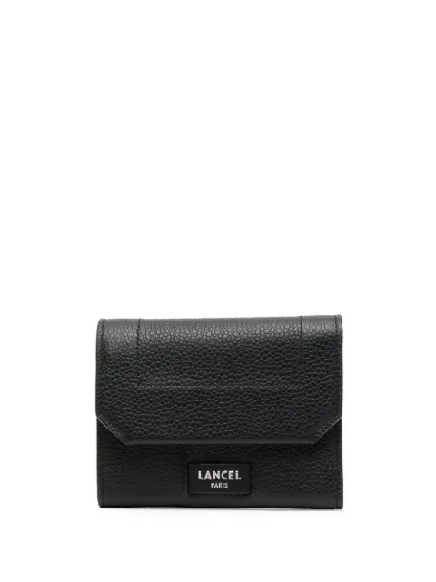 Lancel logo-patch leather wallet Black A1029610TU