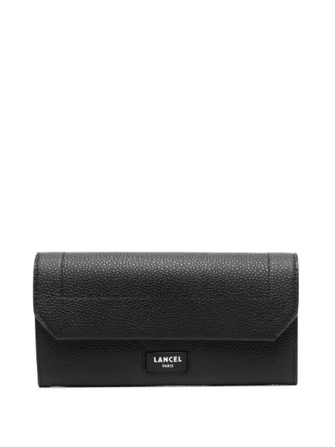 Lancel Ninon logo-patch leather wallet Black A0998610TU