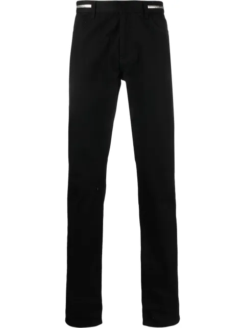Givenchy 4G chain-embellished skinny jeans Black BM510S50LS