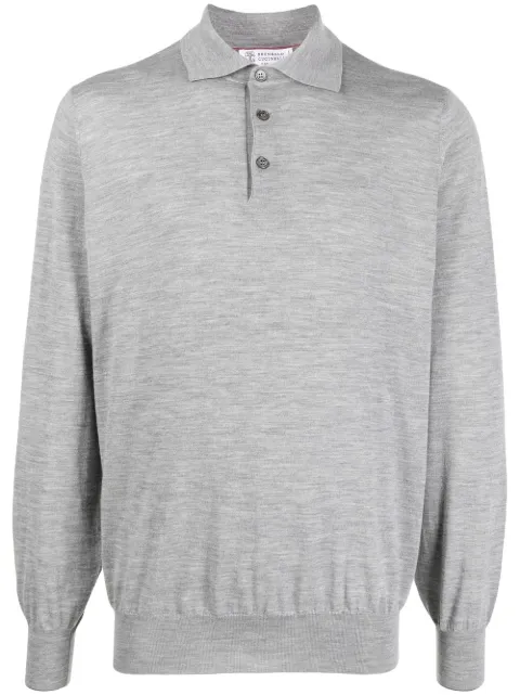 Brunello Cucinelli knitted polo shirt Grey M2400295YC073D