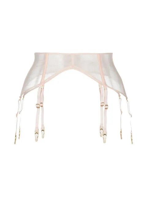 Maison Close sheer garter belt Pink 560770