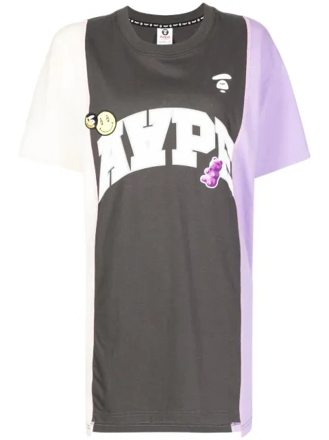AAPE BY *A BATHING APE® logo-print short-sleeved T-shirt Grey ATN0955XXI