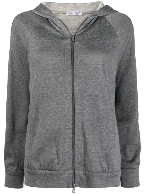 Brunello Cucinelli zip-up hoodie Grey MD828SM606C572
