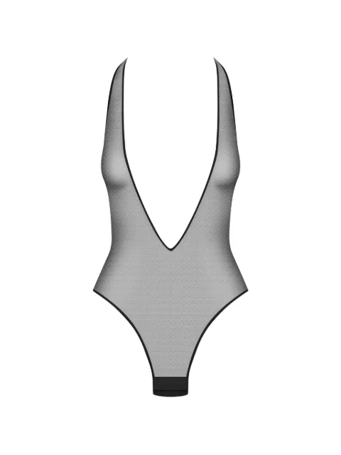 Maison Close L'Amoureuse V-neck bodysuit Black 560628
