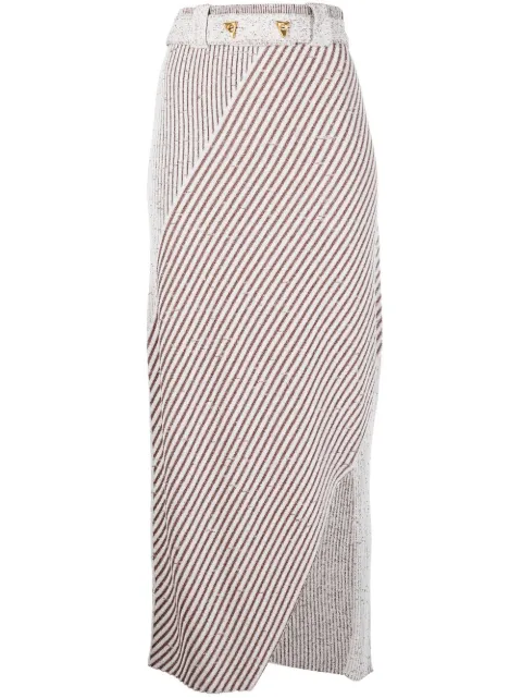 AERON high waist mid-length skirt Brown SK144331202