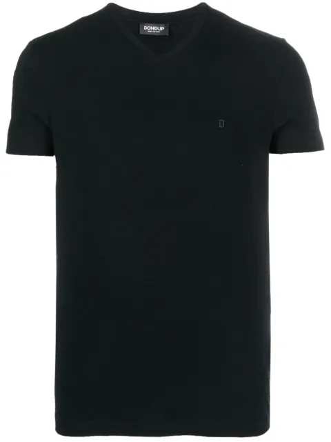DONDUP V-neck fitted T-Shirt Black US327JS0125ZL4