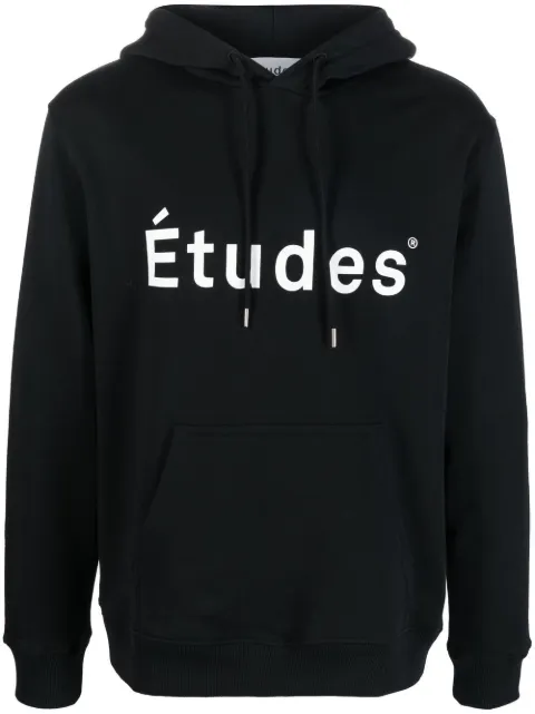 Études Studio Klein logo-print cotton hoodie Black C00ME250OC16BK