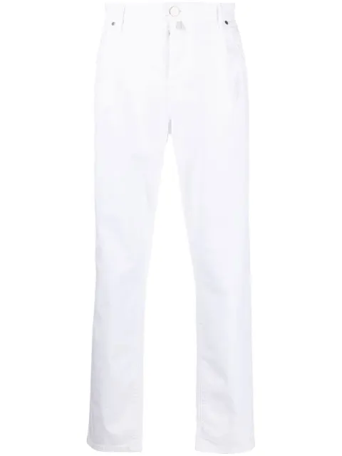 Incotex pleat-detail straight-leg trousers White BDPT000402607