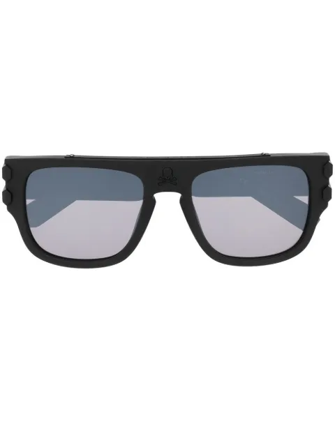 Philipp Plein Eyewear flat-brim square sunglasses Black SPP011W